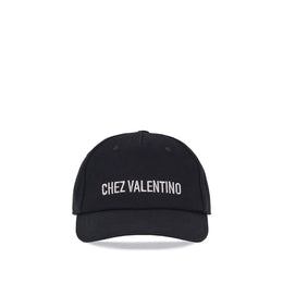 Valentino Garavani Black Cotton Cap (Baseball Hat)