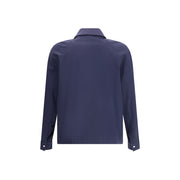 Fendi Blue Cotton Biker Jacket
