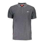 Slazenger Gray Polyester Mens Polo Shirt