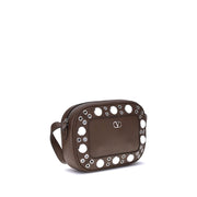 Valentino Garavani Brown Calf Leather Bos Taurus Shoulder Bag