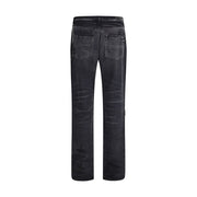 Amiri Black Cotton Straight-Leg Jeans