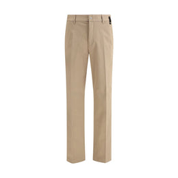 Fendi Brown Cotton Casual Pants