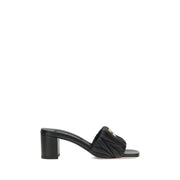 Miu Miu Black Lamb Ovis Aries Aries Stiletto Heel Sandals