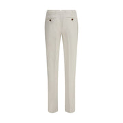 Brunello Cucinelli White Cotton Casual Pants
