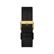 Guess Black Leather Bracelet Watch