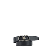 Ferragamo Black Calf Leather Bos Taurus Regular Belt