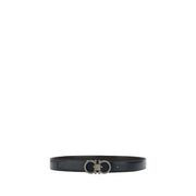 Ferragamo Black Calf Leather Bos Taurus Regular Belt