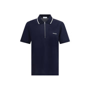 Ferragamo Blue Cotton Polo Shirt