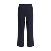 Valentino Blue Fleece Wool Dress Pants