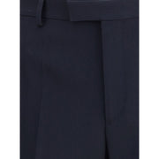 Valentino Blue Fleece Wool Dress Pants