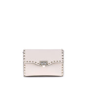 Valentino Garavani Cream Calf Leather Bos Taurus Shoulder Bag