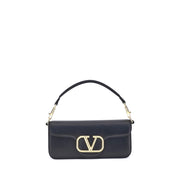 Valentino Garavani Black Calf Leather Bos Taurus Shoulder Bag