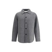 Jil Sander Gray Fleece Wool Coat