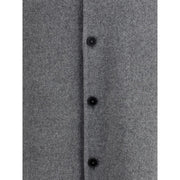 Jil Sander Gray Fleece Wool Coat