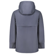 K-WAY Blue Wool Men Trench Coat