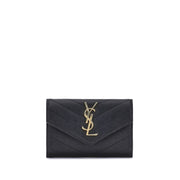 Saint Laurent Black Calf Leather Bos Taurus Wallet