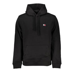 Tommy Hilfiger Black Cotton Men Sweater with Hood