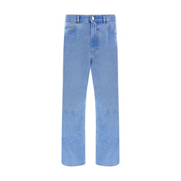 Marni Light Blue Cotton Straight-Leg Jeans