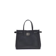 Valentino Garavani Black Calf Leather Bos Taurus Shoulder Bag