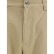 Gucci Beige Cotton Casual Pants