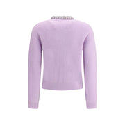 Self-Portrait Purple Viscose Cardigan