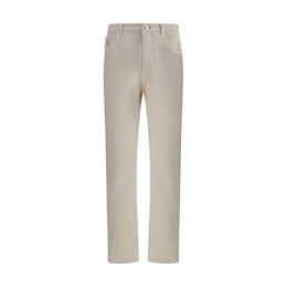 Brunello Cucinelli Cream Cotton Jeans Denim