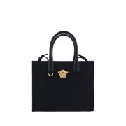Versace Black Cotton Shoulder Bag