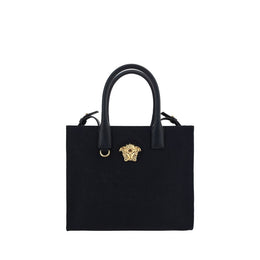 Versace Black Cotton Shoulder Bag