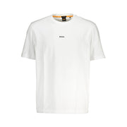 Hugo Boss White Organic Cotton Men T-Shirt