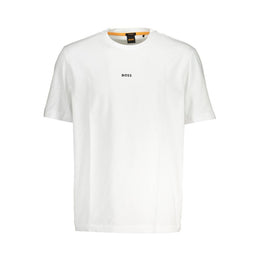 Hugo Boss White Organic Cotton Men T-Shirt