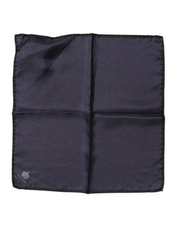 Dolce & Gabbana Blue DG Crown Silk Square Men Foulard Scarf
