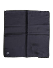Dolce & Gabbana Blue DG Crown Silk Square Men Foulard Scarf