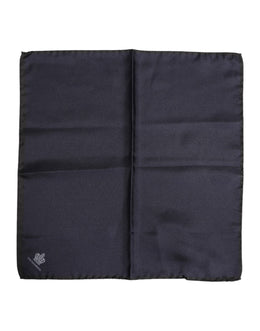 Dolce & Gabbana Blue DG Crown Silk Square Men Foulard Scarf