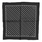 Dolce & Gabbana Black Sea Horse Silk Square Men Foulard Scarf