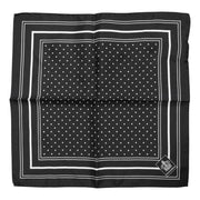 Dolce & Gabbana Black White Polka Dot Men Foulard Scarf