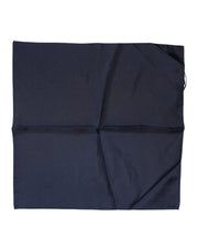 Dolce & Gabbana Dark Blue Silk Square Men Foulard Scarf