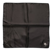 Dolce & Gabbana Brown DG Crown Silk Square Men Foulard Scarf