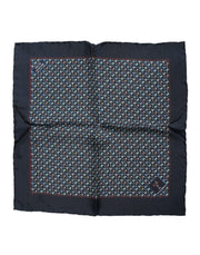 Dolce & Gabbana Blue Cocktail Silk Square Foulard Scarf