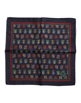 Dolce & Gabbana Multicolor Medals Square Foulard Scarf