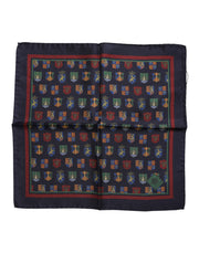 Dolce & Gabbana Multicolor Medals Square Foulard Scarf