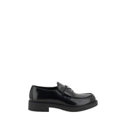 Prada Black Rubber Platform Loafers