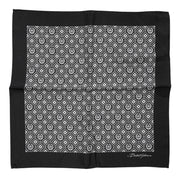 Dolce & Gabbana Black White Patterned Square Foulard Scarf