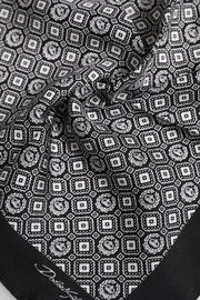Dolce & Gabbana Black White Patterned Square Foulard Scarf
