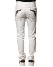 Dolce & Gabbana White Cotton Skinny Men Denim Jeans