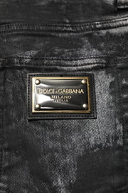 Dolce & Gabbana Black Washed Embellished Skinny Denim Jeans