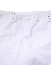Dolce & Gabbana White Cotton Straight Logo Men Pants