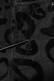 Dolce & Gabbana Gray Cotton DG Logo Straight Men Denim Jeans