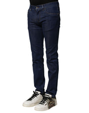 Dolce & Gabbana Blue Cotton Stretch Skinny Men Denim Jeans