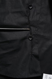 Dolce & Gabbana Black Cotton GOLD Long Sleeves Dress Shirt