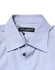 Dolce & Gabbana Light Blue Cotton Long Sleeves Dress Shirt